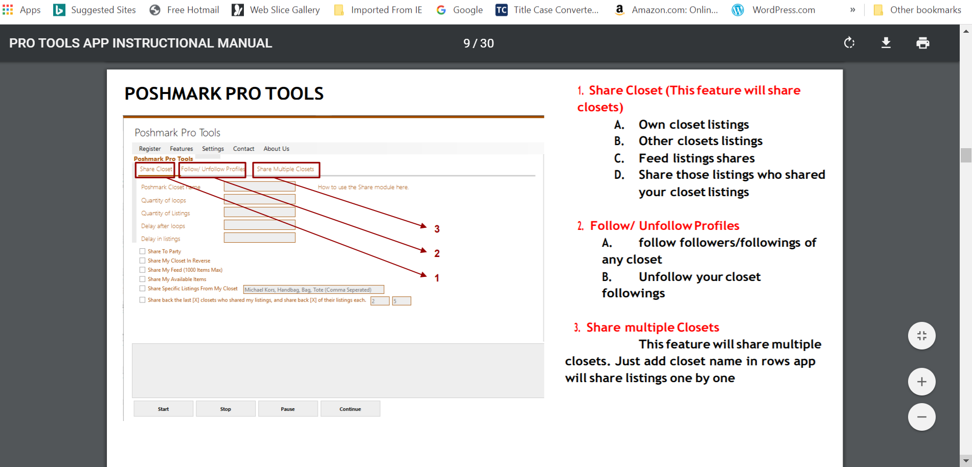 poshmark pro tools shares